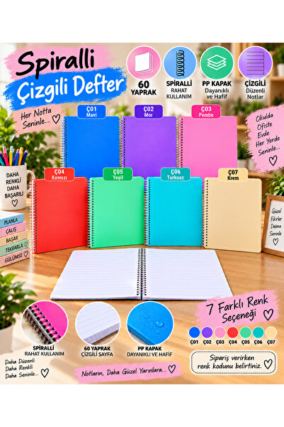 Generic Brand A4 Spiral Notebook 40 60 72 96 120 Sheets Lined Grid Notebook P...