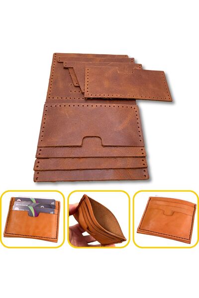 ipekbazaar DIY Nil Genuine Leather Card Holder Making Kit, DIY Handmade Verti...