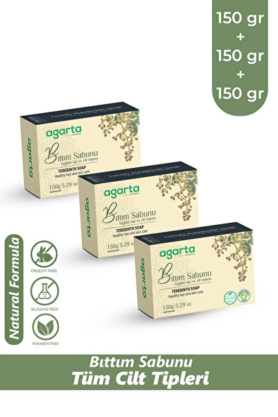 Agarta 3 Adet Doğal Bıttım Sabunu 150 gr