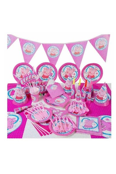 UKR Peppa Pig Pink Party Set - Complete Kids Birthday Party Supplies, Decorat...