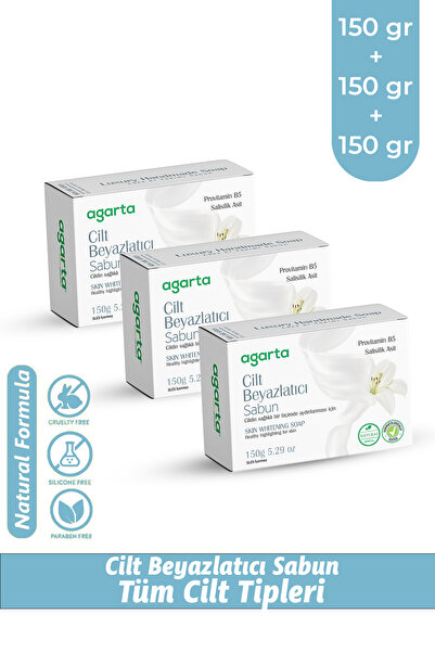 Agarta Doğal Cilt Beyazlatıcı Bitkisel Sabun 150 gr