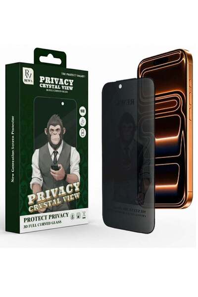 Rewa Privacy Tempered Glass for iPhone 17 Pro Max , 6.9 - Anti-Spy Screen Pro...