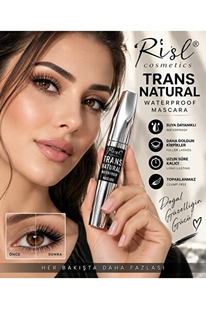 Generic Brand ماسكارا ترانس ناتشورال المقاومة للماء – ماسكارا سوداء مقاومة لل...