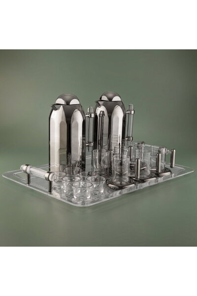 Alsaif Gallery Al Saif Gallery Rahab Thermos Set, 21 Pieces, Tea Glasses with...
