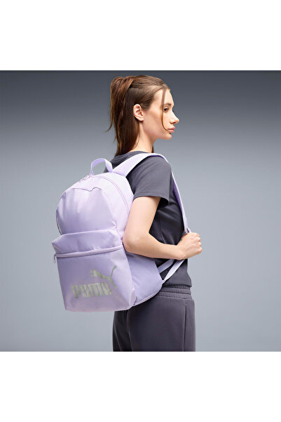 Puma Sırt Çantası Lila Okul Çantası Günlük Spor Çantası Hafif Ergonomik En: 30 cm, Boy: 44 cm, Derinlik: 14 cm
