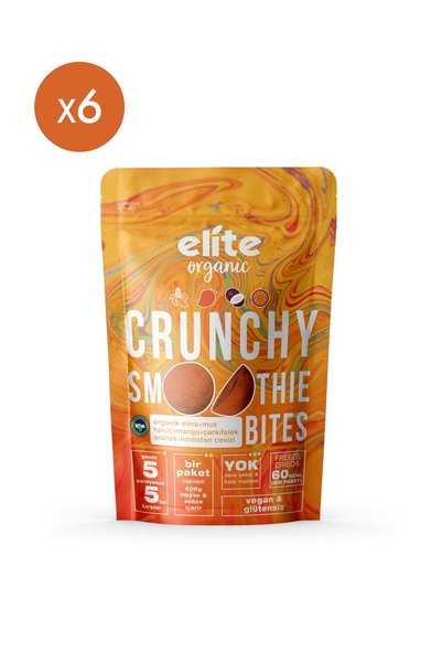 Elite Naturel 6-Pack Smoothie Bites Tropical Fruit Mix (13.6g)