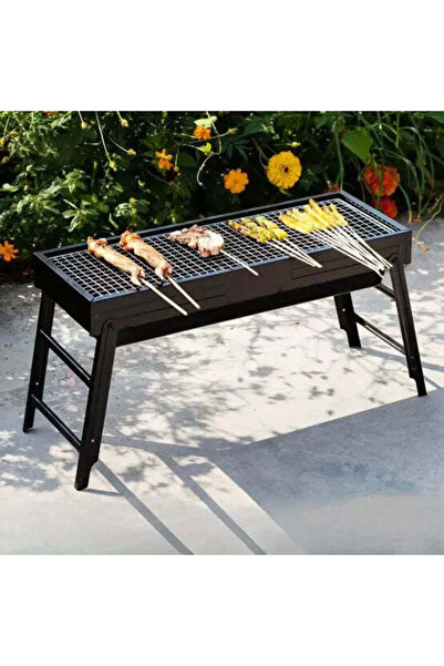 Vivendo Gratar de gradina pliabil si portabil, 60x22x33cm, negru