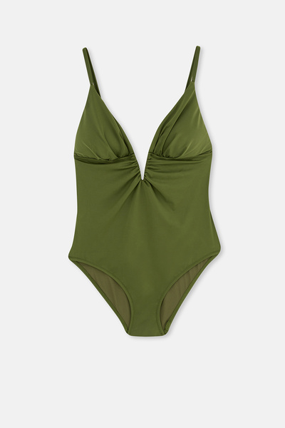 Dagi Dark Green Triangle Swimsuit