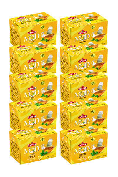 Çaykur Mod Lemon Effect Cup of Tea Bags 2X20 40Gr. Ten-Pack
