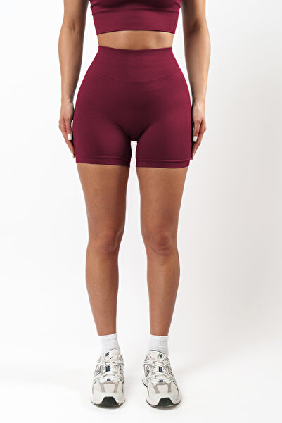 Superstacy Pantaloni scurți mini Jade, fără cusături, în nuanța cireșului