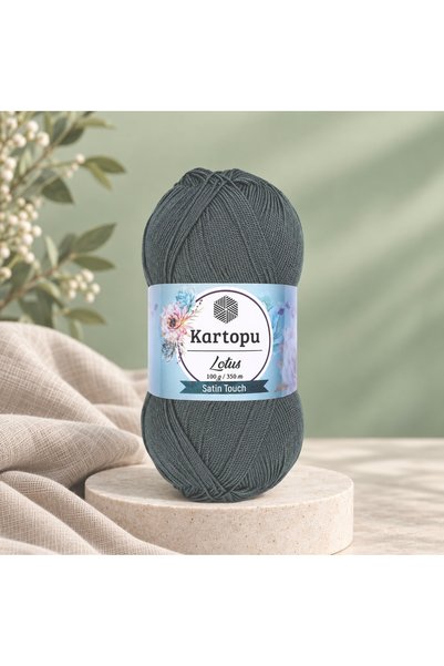 Kartopu Lotus Merserize Görünümlü Microfiber Örgü İpi K944 Füme 1 Adet