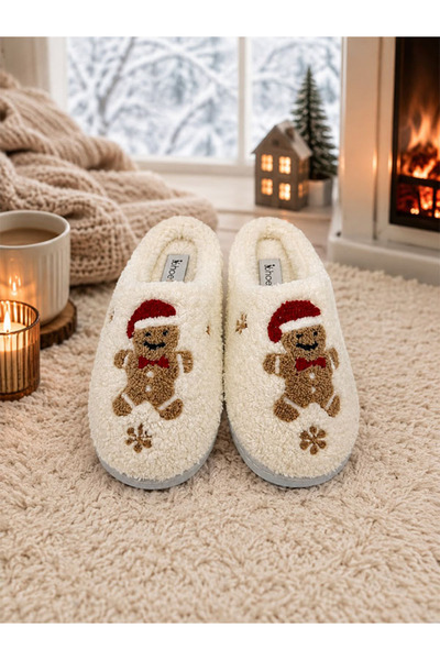 shoemio Cookie Embroidered Women's House Slippers