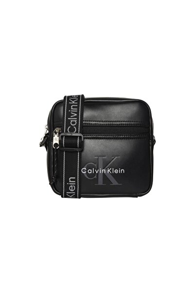 Calvin Klein Siyah Erkek Postacı Çantası BOLD LOGO WEBBING SQUARE CROSSBO