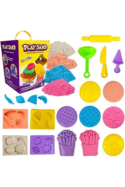 UKR Magical Moldable Sand Kit 908g Craft Toys for Kids Colorful Sand Hamburge...