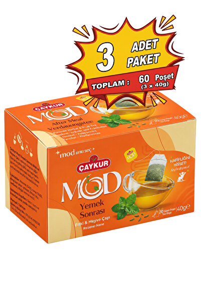 Çaykur Mod after Meal Cup Tea Bags 2X20 40Gr. Triple Pack
