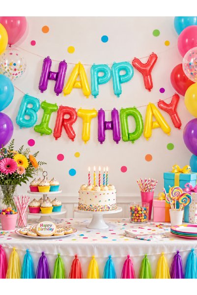 Magique Party "HAPPY BIRTHDAY" Takım Folyo Balon - 13 Harf