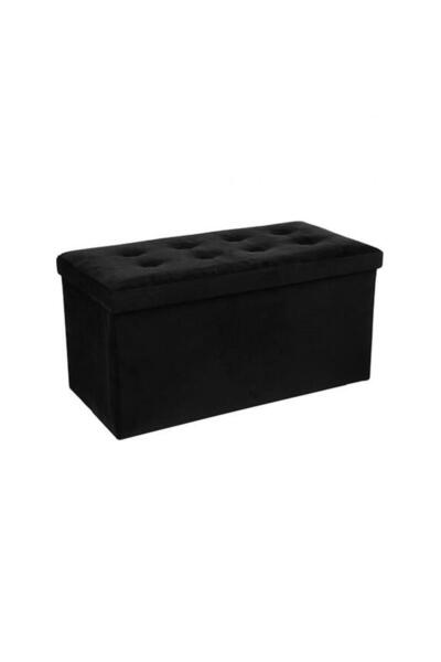 Plastona Σκαμπό αποθήκευσης μαύρο 76 x 38 εκ.