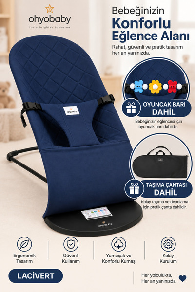 OHYO BABY Oyuncaklı Premium Cotton Bebekler Için Üç Kademeli Kolay Taşınabili...