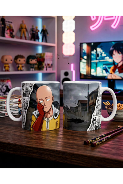 One Punch Man Saitama Tasarımlı Anime Kupa Bardak