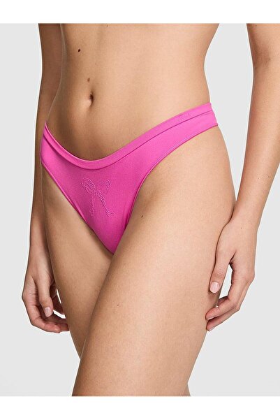 PINK Seamless Derin Bacak Kesim Tanga