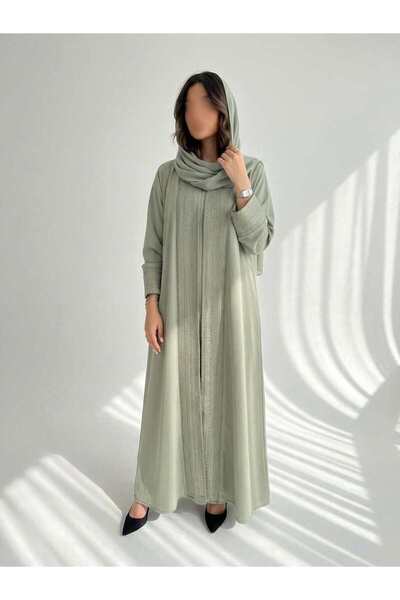 AYA MWT1481 عباية صيفيه خفيفه بتطريز بالامام