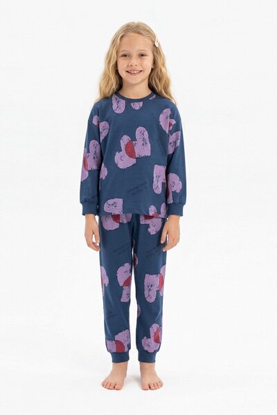 pistyle Girl's Printed 100% Cotton Reactive Dyed Single Jersey Fabric Long Sl...