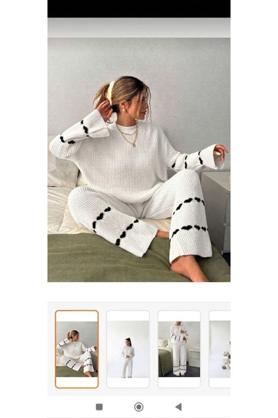 SELÇUK Double Knitwear Set Oversized