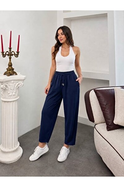 OZD Active Kadın Cepli Bağlamalı Modal Kumaş Havuç Kesim Pantolon