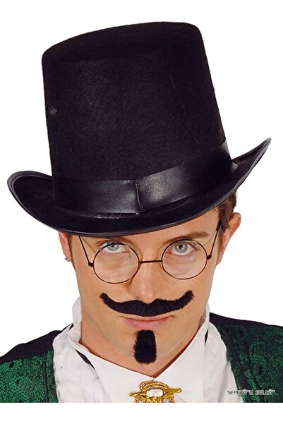 ZERO LAND Spt-Gld Black Color Ring Magician Hat for Adults (160249) Top Hat