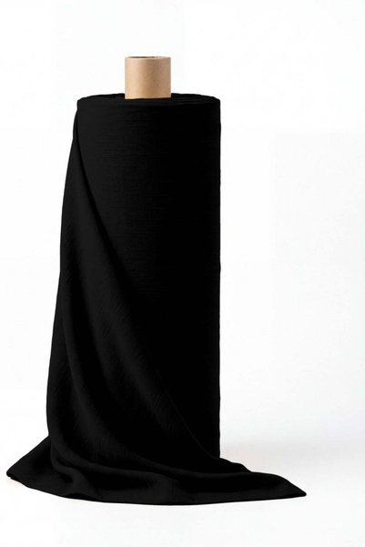 BİRLİK1952 Țesătură din bumbac Şile Bezi 150 cm Negru