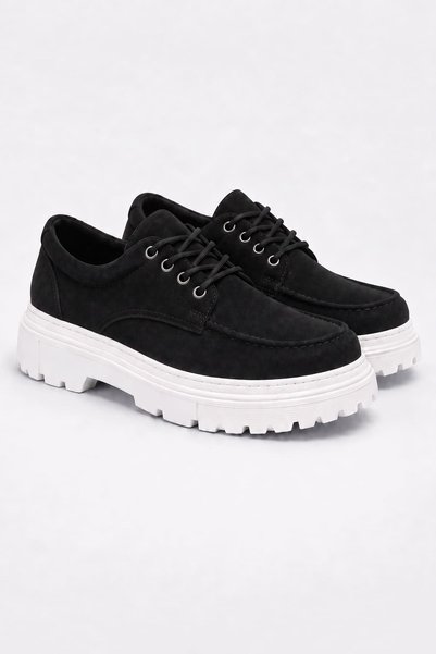 Zapatos Jy-T13 Nova Lace-Up Suede Men's Casual Sports Classic Shoes Sbt - Black