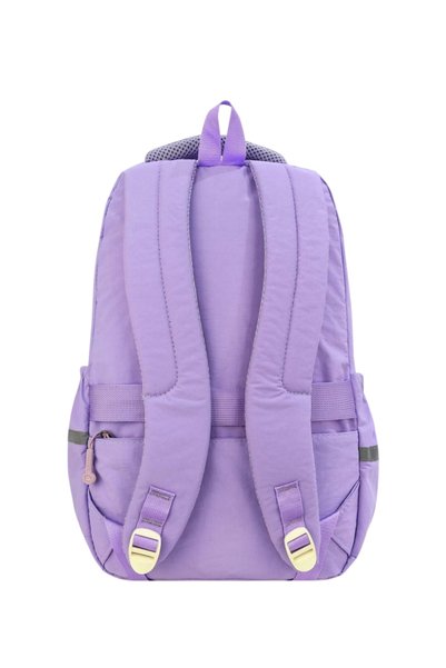 KY A+ Premium Quality Lilac 5 Zipper Compartments Water Repellent Water Bottle Compartment Sports Travel Middle School High School Daily School Backpack 709