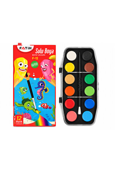 Fatih 12 RENK SULU BOYA FIRÇALI