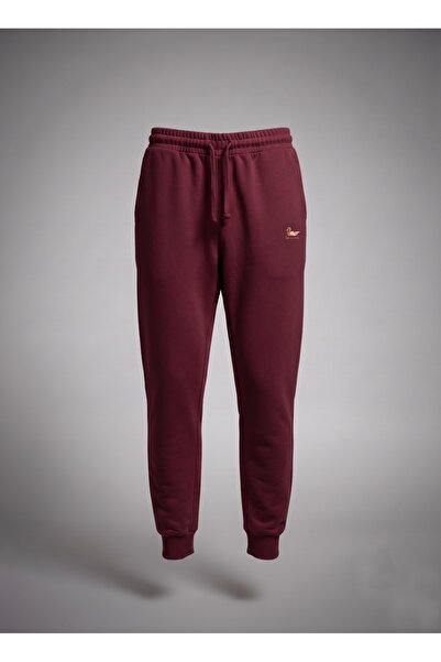 Les Canards Pantaloni de trening jogger din bumbac elastic cu talie reglabilă...