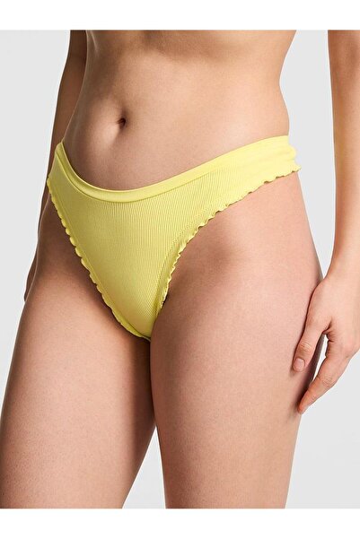 PINK Seamless Derin Bacak Kesim Tanga