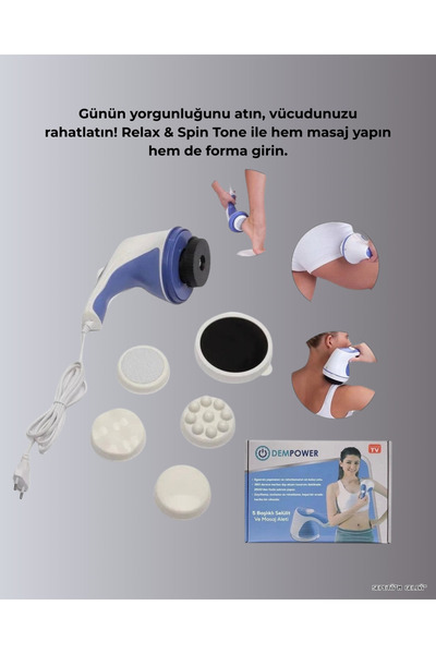 ZERO LAND Spt-Gld Electric Massager with 5 Heads (162504) Body Shaper