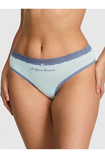 PINK Pamuklu Dantel Detaylı Cheeky Külot