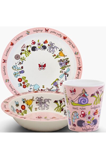 Tyrrell Katz Melamine Food Plate, Bowl and Drinking Cup - Secret Garden