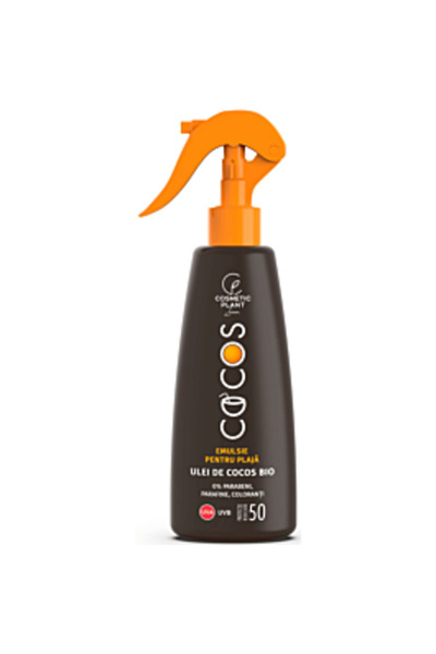 Cosmetic Plant Emulsie de plajă cu ulei de cocos organic, SPF 50, Cosmetic Pl...