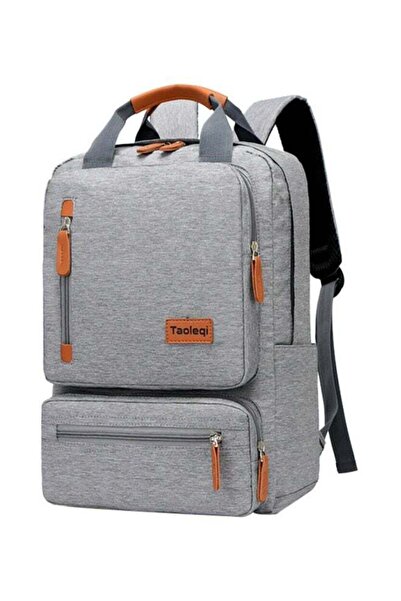 Taoleqi Anti-Theft Travel Backpack Grey/Orange