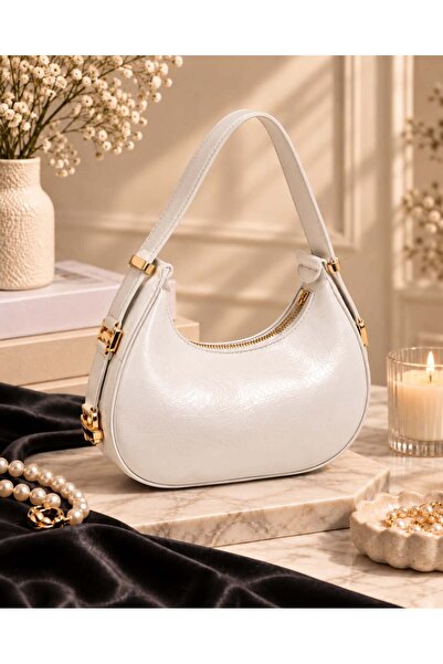 Kadın Gold Detaylı Mini Hobo Kol ve Omuz Çantası