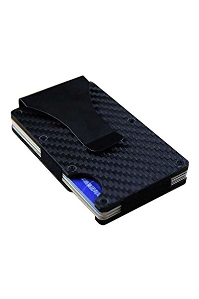 Generic Carbon Fiber Metal Card Case Black/Grey