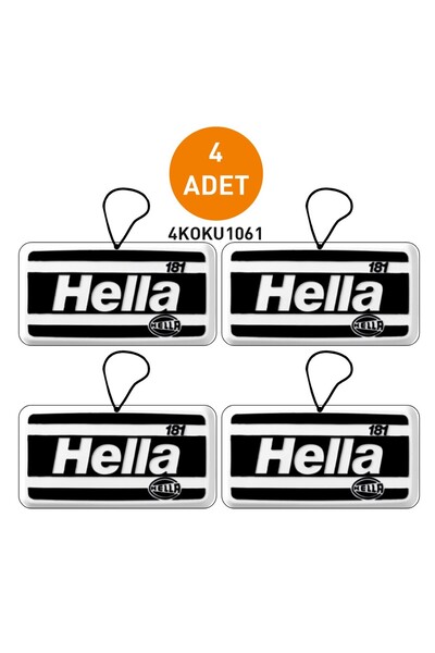 JR Jetreklam 4'lü Set Hella Tasarımlı Dekoratif Oto Kokusu ve Araç Kokusu