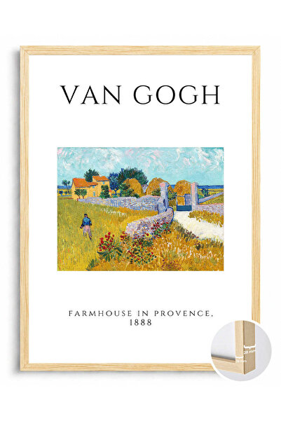 For Space On Ahşap Çerçeveli Tekli Tablo Van Gogh Provencedaki Çiftlik Evi Du...