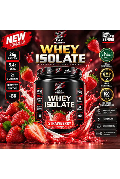 zax nutrition İZOLE WHEY PROTEİN 900 ÇİLEK AROMALI
