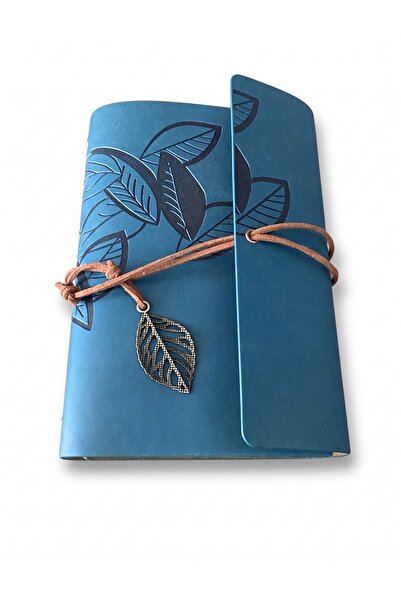 İmza Çiçek & Hediye Vintage Deri Defter Kabartma Desenli Kraft Kağıtlı Tılsımlı Hatıra ve Seyahat Günlüğü A Kalite