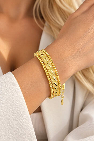 innuendo jewelery 925 Ayar Gümüş 22 Ayar Altın Kaplama Dorikalı Burma Kelepçe...