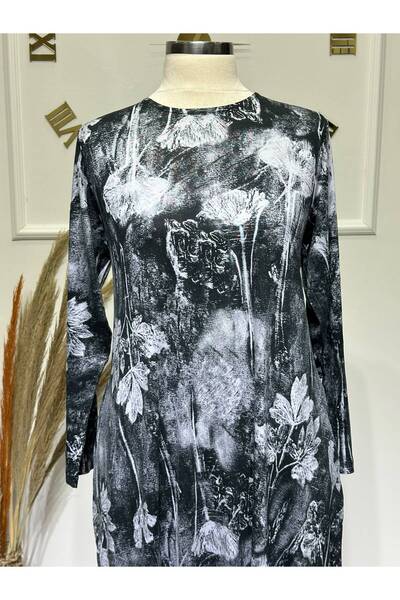 ModaMinar Women's New Season Floral Patterned Combed Cotton Dress