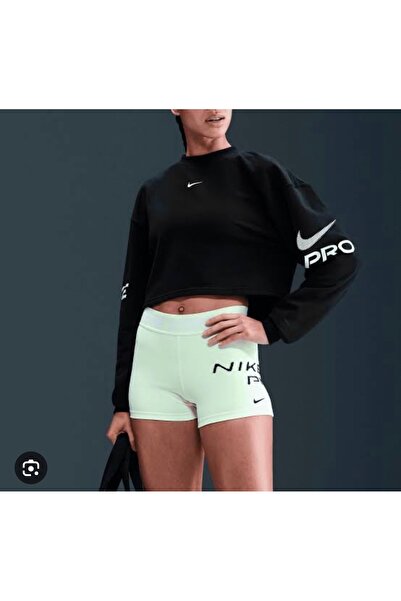 Nike Pro Dri-Fit Fleece Kadın Siyah Antrenman Sweatshirt