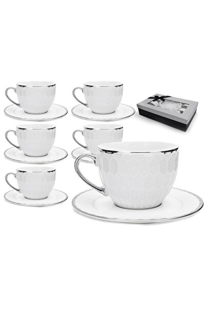 odjas Cesti de 280 ml cu farfurioare pentru cafea si ceai pentru 6 persoane, ...
